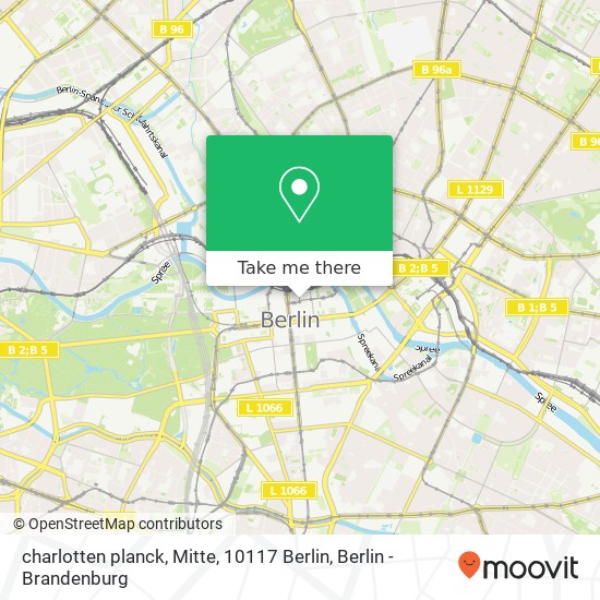 Карта charlotten planck, Mitte, 10117 Berlin