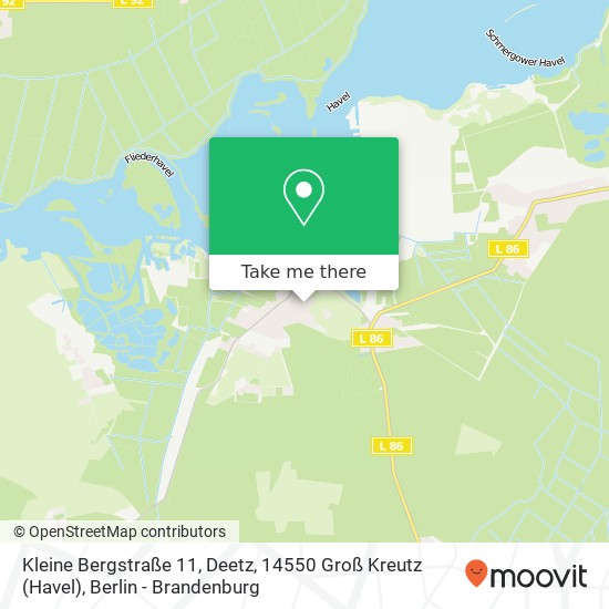 Kleine Bergstraße 11, Deetz, 14550 Groß Kreutz (Havel) map