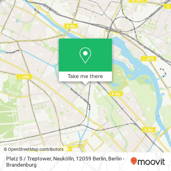 Карта Platz S / Treptower, Neukölln, 12059 Berlin