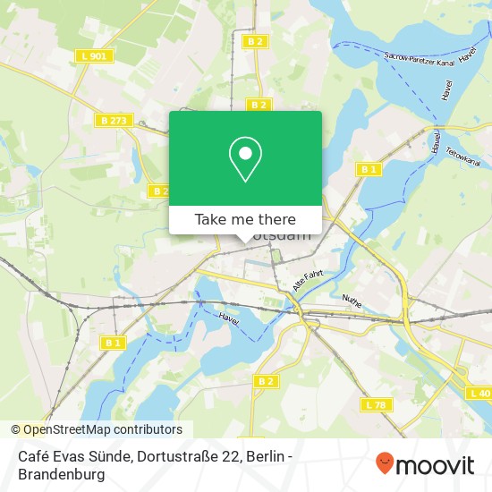 Карта Café Evas Sünde, Dortustraße 22