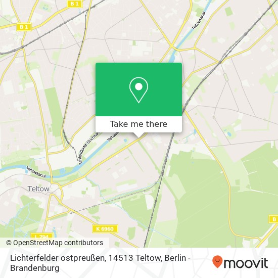Карта Lichterfelder ostpreußen, 14513 Teltow
