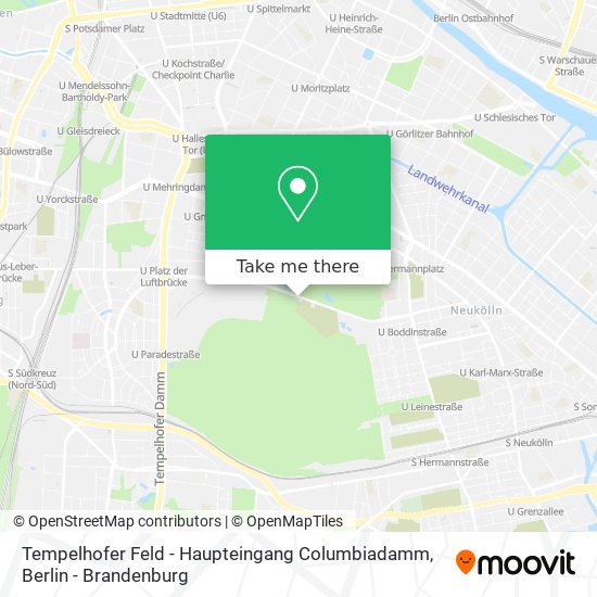 Tempelhofer Feld - Haupteingang Columbiadamm map