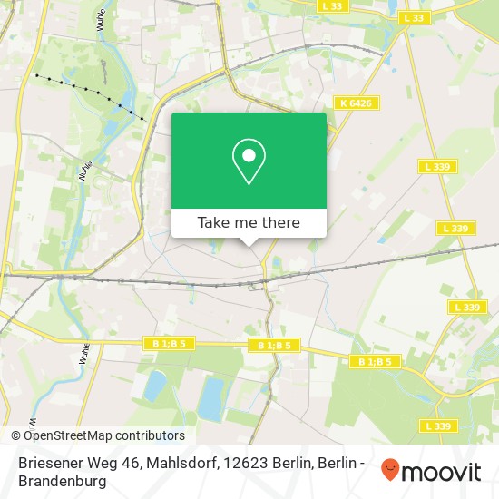 Briesener Weg 46, Mahlsdorf, 12623 Berlin map