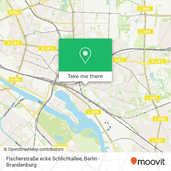 Fischerstraße ecke Schlichtallee, Rummelsburg, 10317 Berlin map