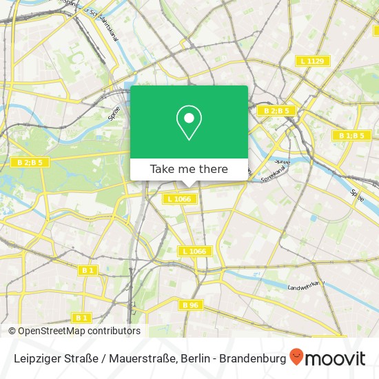 Карта Leipziger Straße / Mauerstraße, Mitte, 10117 Berlin