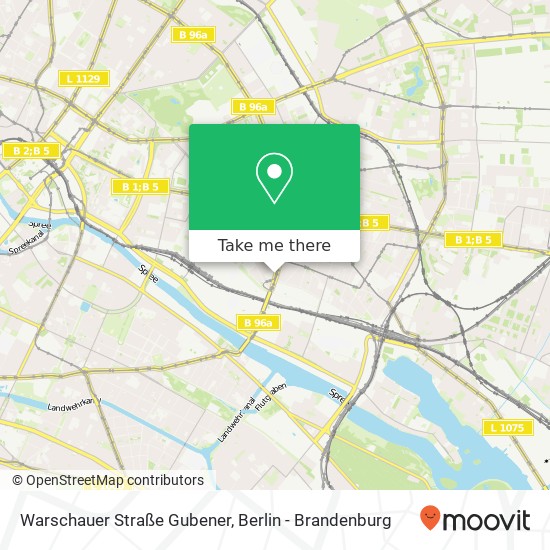 Карта Warschauer Straße Gubener, Friedrichshain, 10243 Berlin