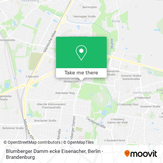 Blumberger Damm ecke Eisenacher map