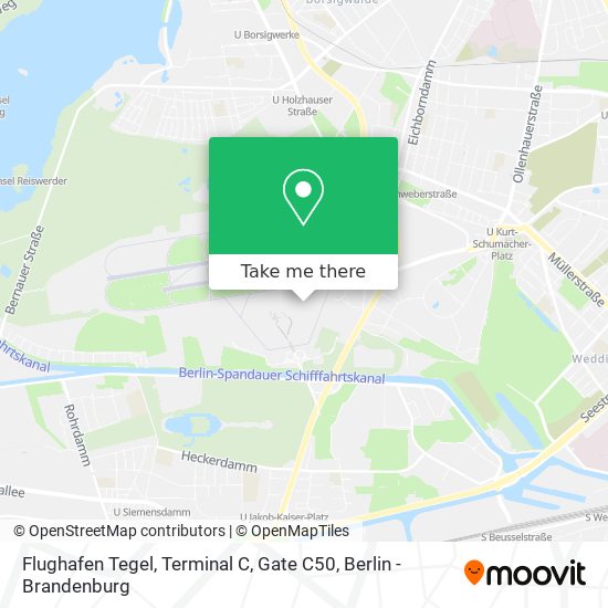 Flughafen Tegel, Terminal C, Gate C50 map