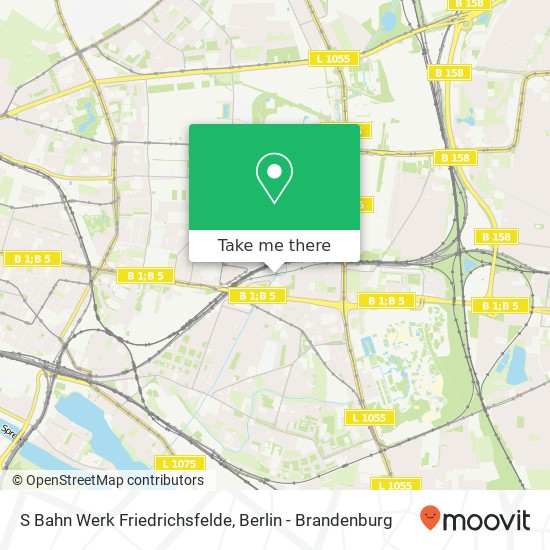 Карта S Bahn Werk Friedrichsfelde