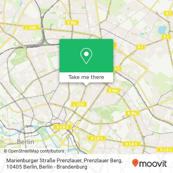 Marienburger Straße Prenzlauer, Prenzlauer Berg, 10405 Berlin map