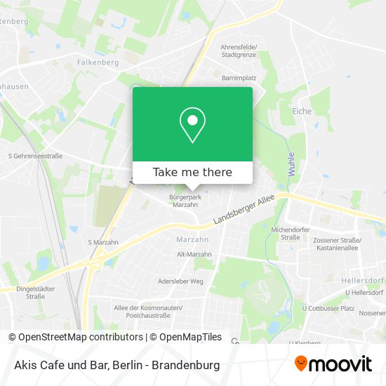 Карта Akis Cafe und Bar