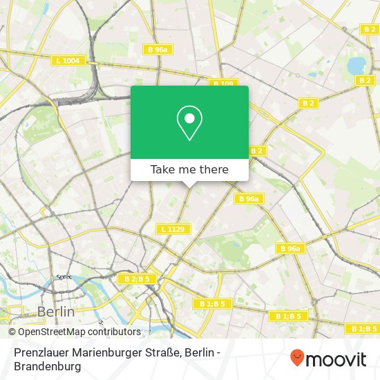 Карта Prenzlauer Marienburger Straße, Prenzlauer Berg, 10405 Berlin