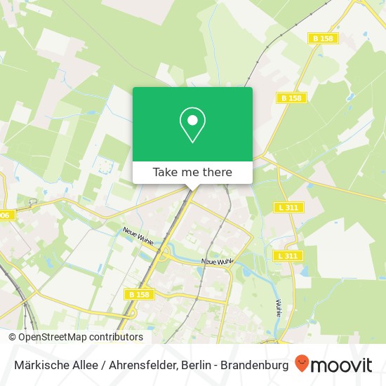 Карта Märkische Allee / Ahrensfelder, Marzahn, 12689 Berlin