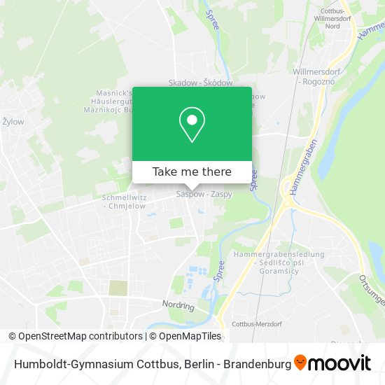 Humboldt-Gymnasium Cottbus map