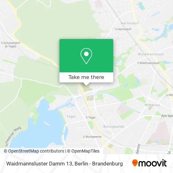 Карта Waidmannsluster Damm 13