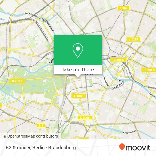 Карта B2 & mauer, Mitte, 10117 Berlin