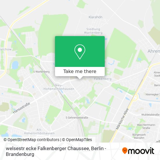 welsestr ecke Falkenberger Chaussee map