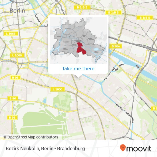 Карта Bezirk Neukölln, 10A Sanderstraße, 12047 Berlin, Deutschland