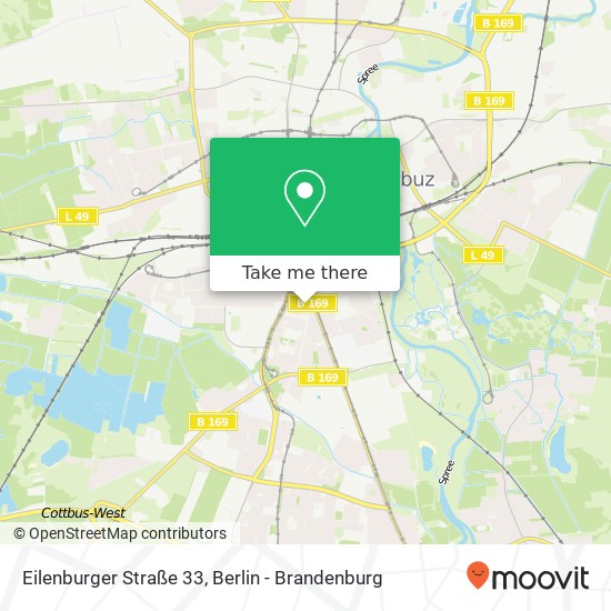 Eilenburger Straße 33, Eilenburger Str. 33, 03050 Cottbus, Deutschland map