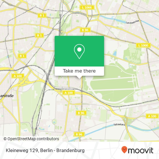 Карта Kleineweg 129, Kleineweg 129, 12101 Berlin, Deutschland