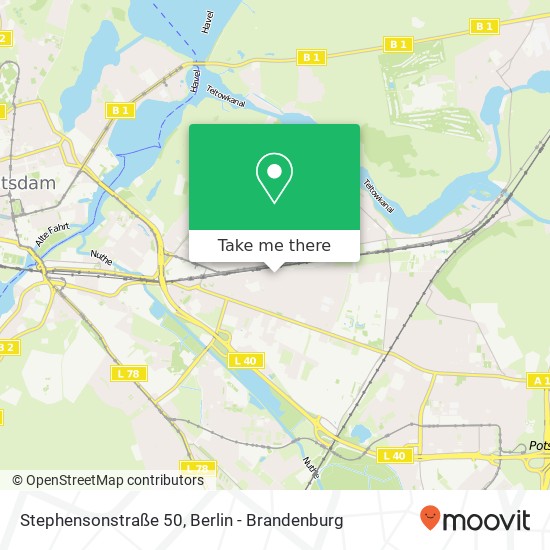 Карта Stephensonstraße 50, Stephensonstraße 50, 14482 Potsdam, Deutschland