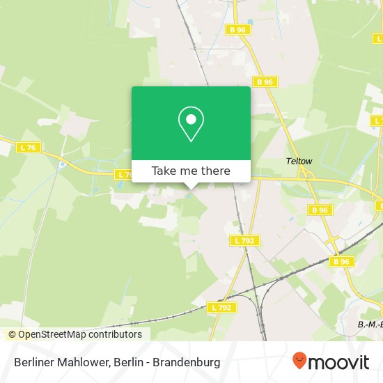Карта Berliner Mahlower, Mahlow, 15831 Blankenfelde-Mahlow