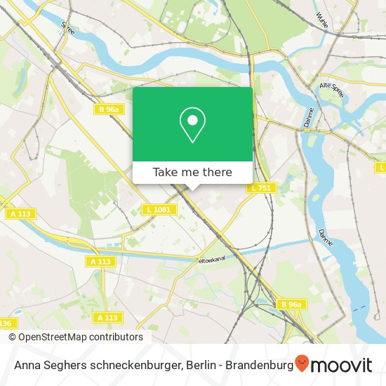 Карта Anna Seghers schneckenburger, Adlershof, 12489 Berlin