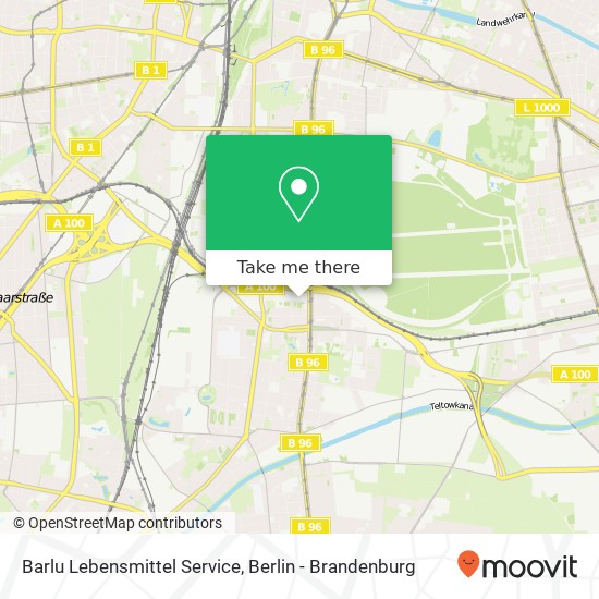 Карта Barlu Lebensmittel Service, Ringbahnstraße 86