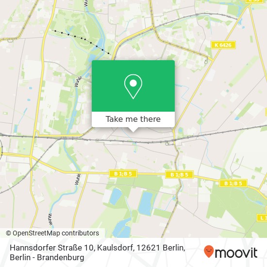 Карта Hannsdorfer Straße 10, Kaulsdorf, 12621 Berlin