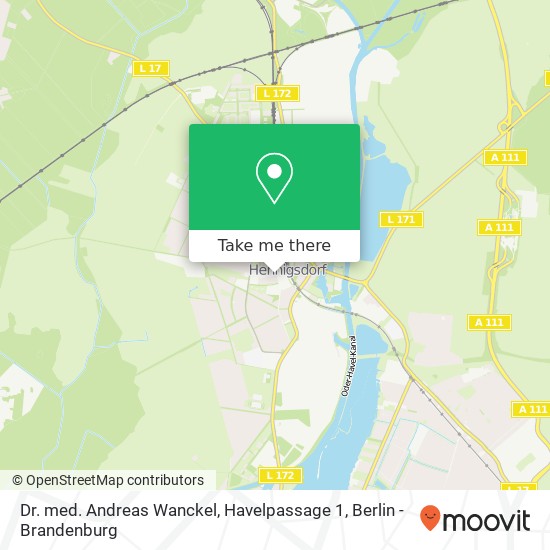 Карта Dr. med. Andreas Wanckel, Havelpassage 1