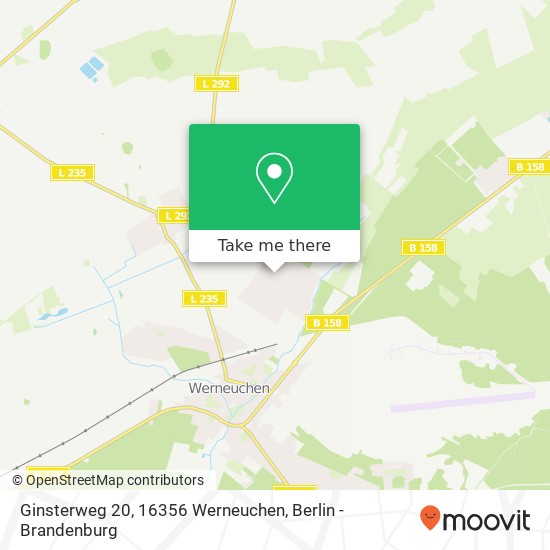 Карта Ginsterweg 20, 16356 Werneuchen