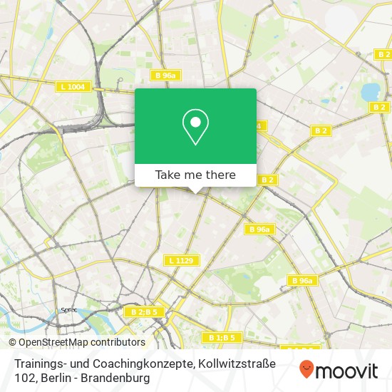 Карта Trainings- und Coachingkonzepte, Kollwitzstraße 102