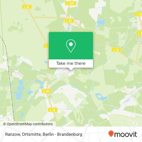 Карта Ranzow, Ortsmitte