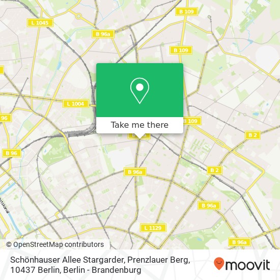 Schönhauser Allee Stargarder, Prenzlauer Berg, 10437 Berlin map