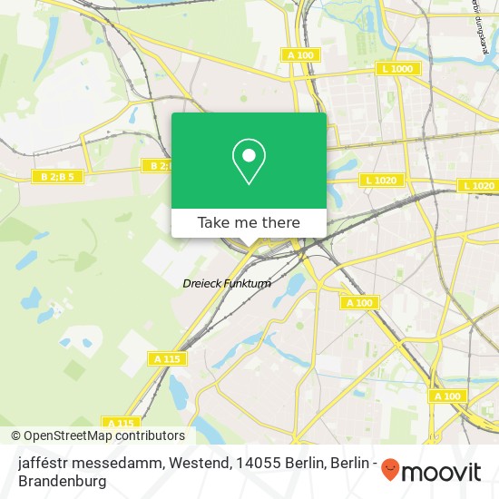 Карта jafféstr messedamm, Westend, 14055 Berlin