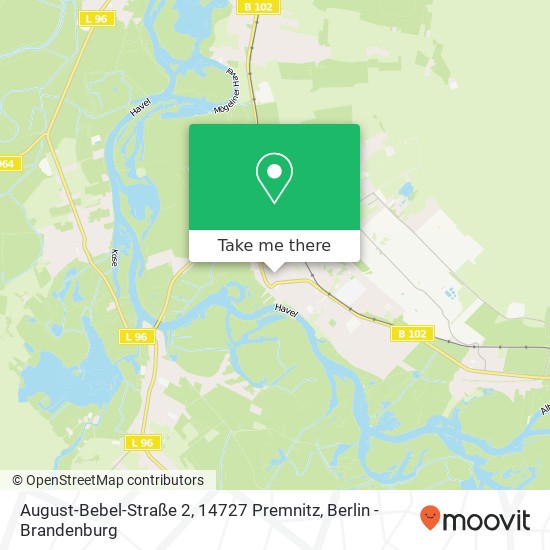 Карта August-Bebel-Straße 2, 14727 Premnitz