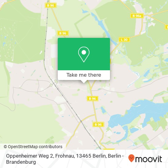 Карта Oppenheimer Weg 2, Frohnau, 13465 Berlin