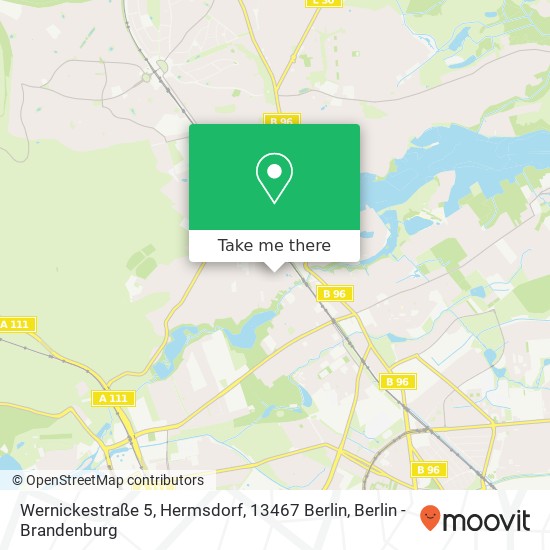 Wernickestraße 5, Hermsdorf, 13467 Berlin map