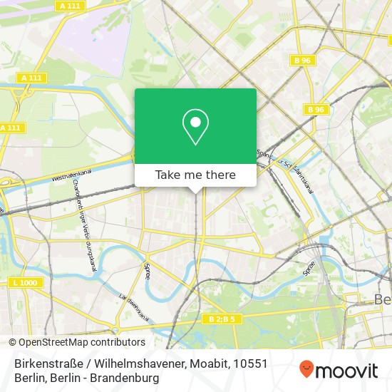 Birkenstraße / Wilhelmshavener, Moabit, 10551 Berlin map