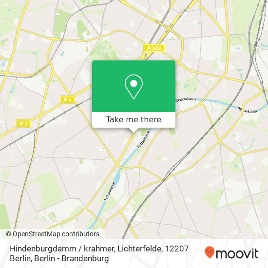 Карта Hindenburgdamm / krahmer, Lichterfelde, 12207 Berlin