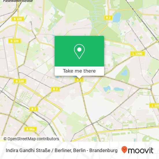 Карта Indira Gandhi Straße / Berliner, Weißensee, 13088 Berlin