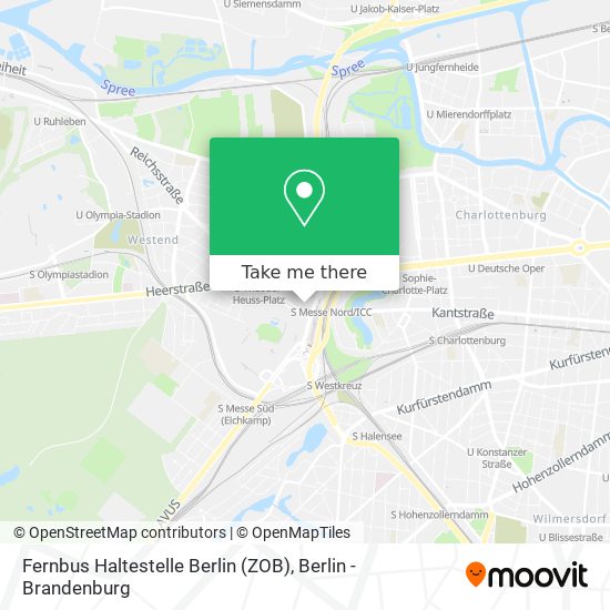 Карта Fernbus Haltestelle Berlin (ZOB)