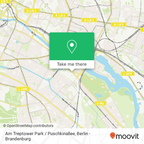 Карта Am Treptower Park / Puschkinallee, Alt-Treptow, 12435 Berlin