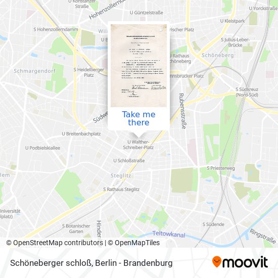 Schöneberger schloß map