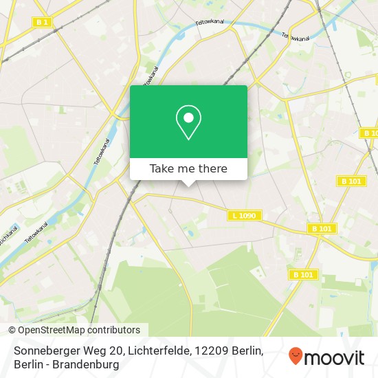 Карта Sonneberger Weg 20, Lichterfelde, 12209 Berlin