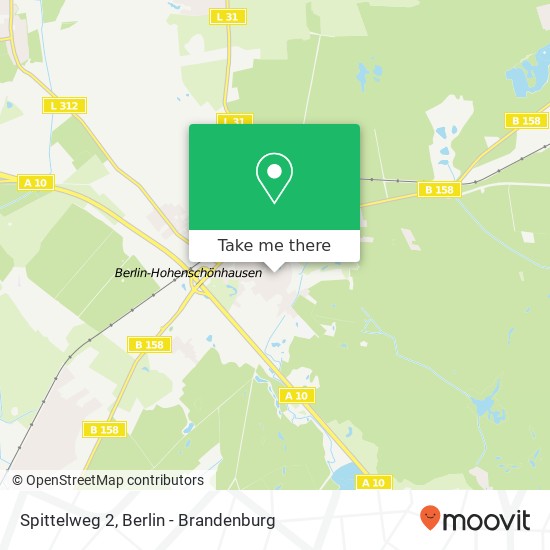 Карта Spittelweg 2, Blumberg, 16356 Ahrensfelde