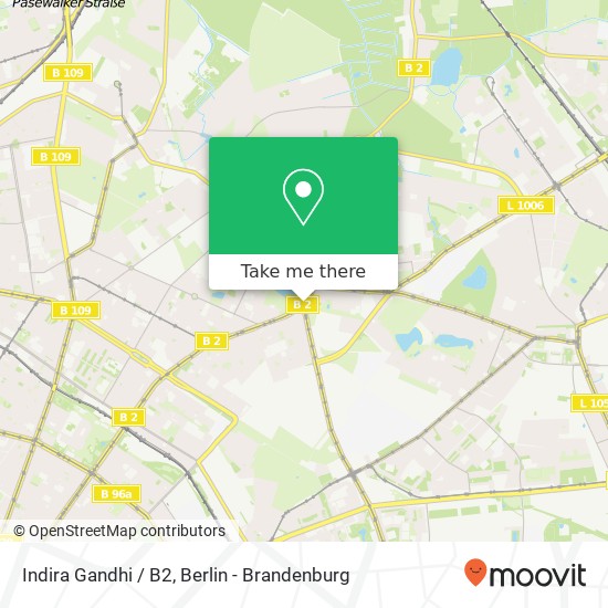 Карта Indira Gandhi / B2, Weißensee, 13088 Berlin