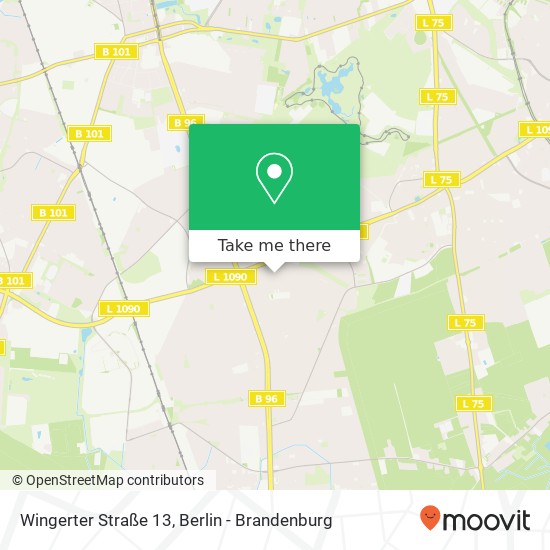 Wingerter Straße 13, Buckow, 12349 Berlin map