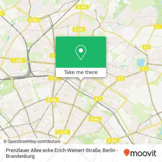 Карта Prenzlauer Allee ecke Erich-Weinert-Straße, Prenzlauer Berg, 10409 Berlin
