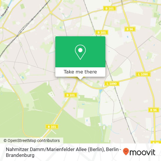 Карта Nahmitzer Damm / Marienfelder Allee (Berlin), Nahmitzer Damm / Marienfelder Allee (Berlin), 12277 Berlin, Deutschland